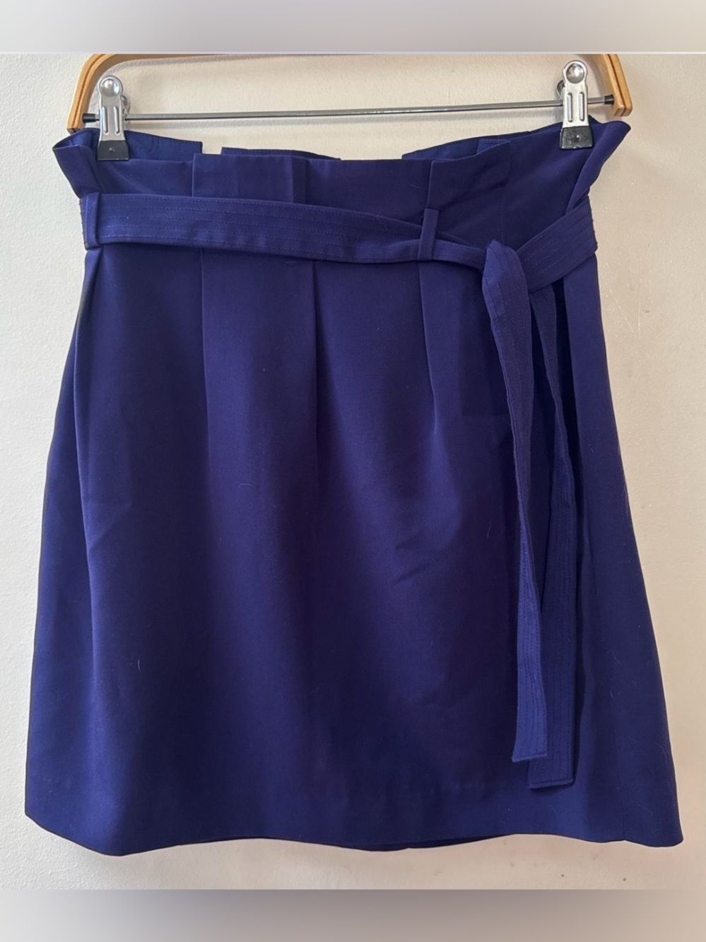 The Limited Navy Blue Mini Skirt with tie waist